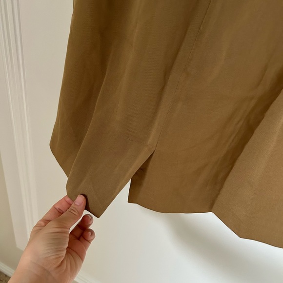 Vintage Ann Taylor Loft Silk Pencil Skirt Lined 6P Petite Camel Tan - Picture 6 of 9